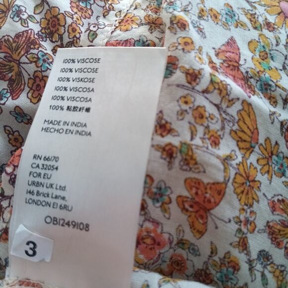 Free People Multicolor Floral Butterfly Slip Dress XS - Picture 5 of 5